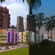 A comparison of a city block in new Grand Theft Auto: Vice City with the old one.
